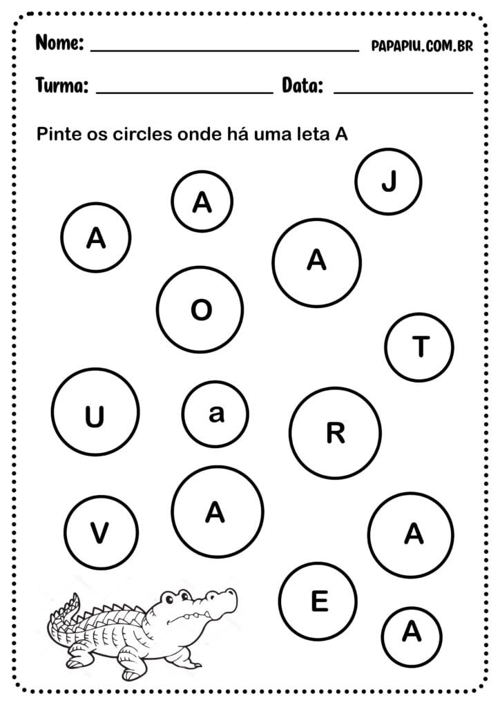 Atividades Do Alfabeto A Letra A Papapiu