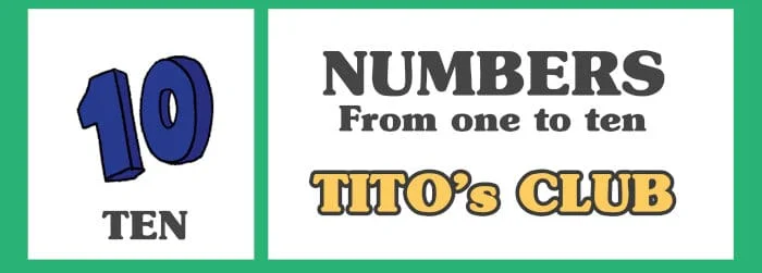 Pôster dos Números em inglês para imprimir
