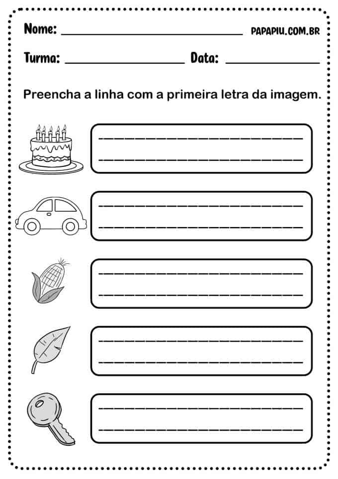 Atividade de alfabetização do 1° ano com sílabas by papapiu