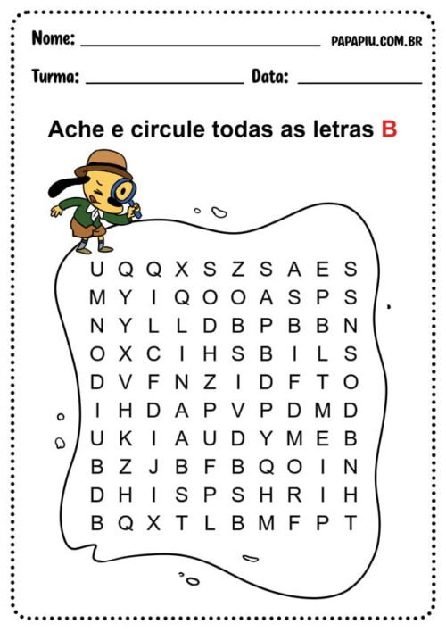 Atividades De Alfabetização Com A Letra B Para Educação Infantil E 1 ...