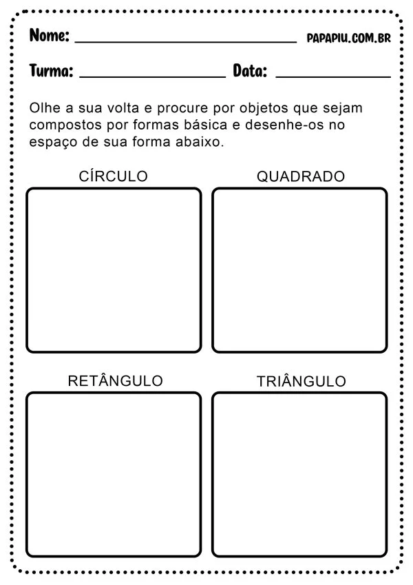 Jogo de educação para crianças, círculo de forma geométrica de