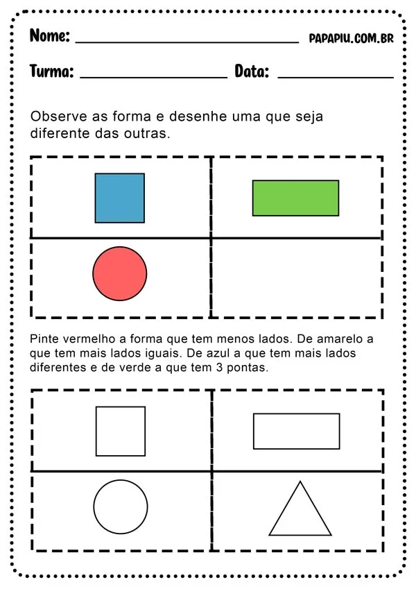 FORMAS geométricas em Inglês!