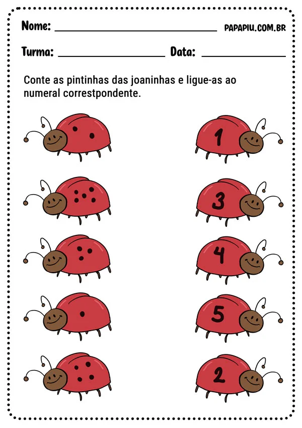 Atividades com numerias e seu símbolo