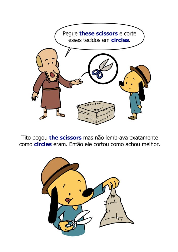 Livro infantil sobre formas e cores em inglês