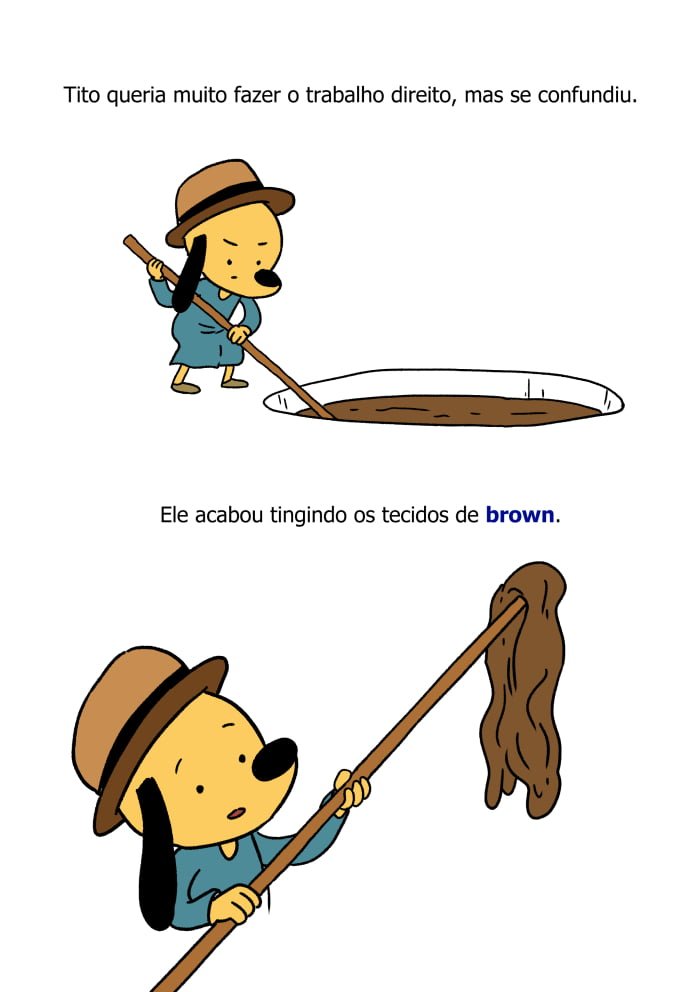 Livro infantil sobre formas e cores em inglês