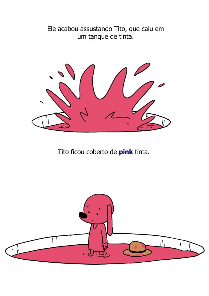 Livro infantil sobre formas e cores em inglês